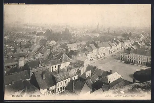 AK Roulers, Panorama mit Strassenpartie