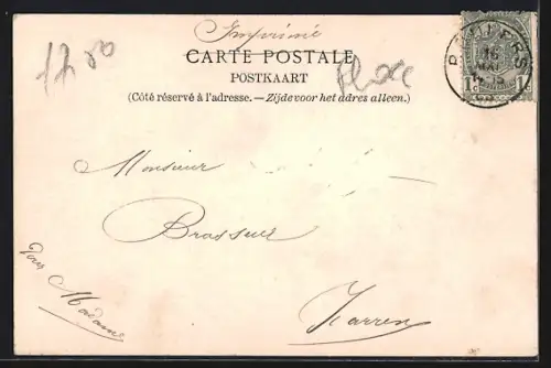 AK Roulers, Panorama mit Strassenpartie