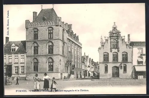 AK Furnes, L`Ancienne Maison des Officiers espagnols et le Théâtre