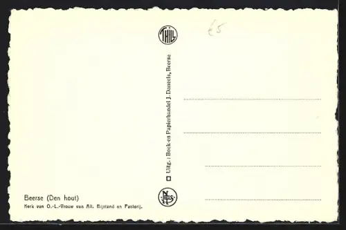 AK Beerse /Den hout, Kerk van O.-L. van Alt. Bijstand en Pastorij