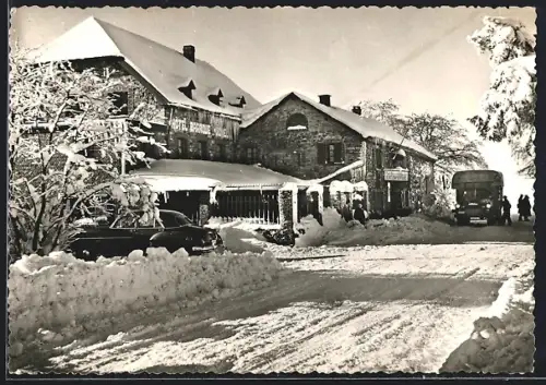 AK Hautes-Fagnes, La Baraque Michel en Hiver