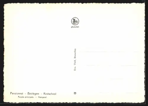 AK Beirlegem, Kostschool, Pensionnat, Facade principale