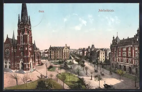 AK Gera, der Adelheidplatz