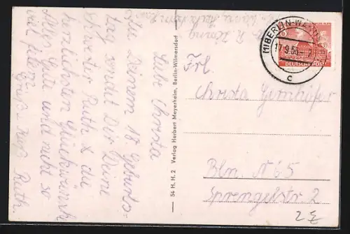 AK Berlin-Wannsee, Heckeshorn, Gebäudeansichten mit Anlagen, Flachbau mit Treppenzugang
