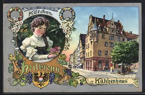 Künstler-AK Heilbronn, Kätchenhaus, Kätchen