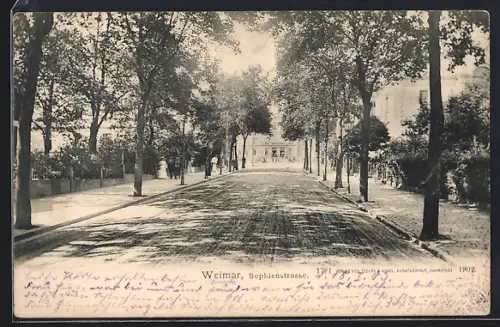 AK Weimar / Thüringen, Partie in der Sophienstrasse