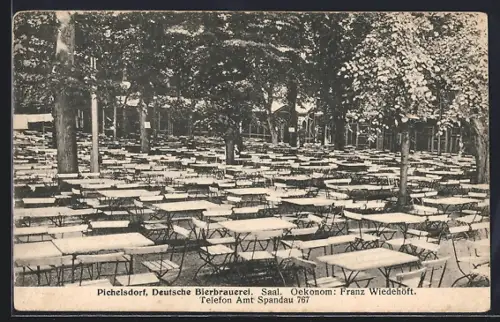 AK Berlin-Pichelsdorf, Gasthaus Deutsche Bierbrauerei Franz Wiedehöft