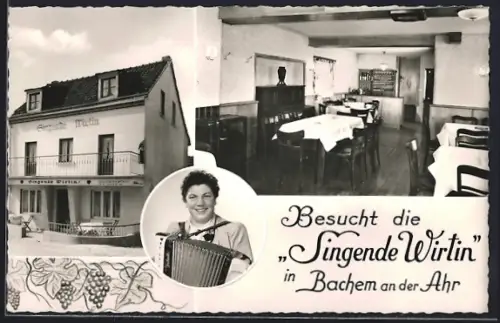 AK Bachem an der Ahr, Gasthaus Singende Wirtin, Bes. Bernhard Heinen