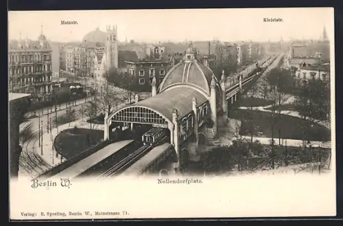 AK Berlin-Schöneberg, U-Bahnhof Nollendorfplatz an der Kleiststrasse Ecke Motzstrasse