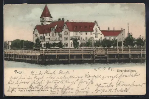 AK Berlin-Tegel, Etablissement Strandschloss, Gesamtansicht