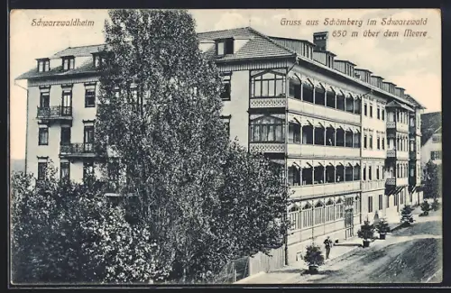 AK Schömberg i. Schwarzwald, Hotel Schwarzwaldheim