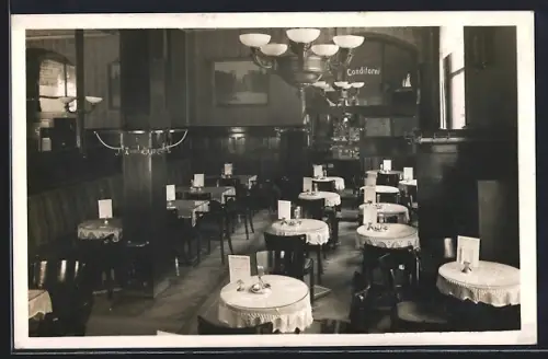 AK Weimar / Thüringen, Cafe Kaiser, Parkstr. 1, Innenansicht