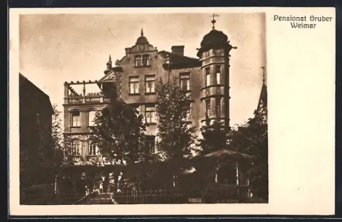 AK Weimar / Thüringen, Blick zum Pensionat Gruber