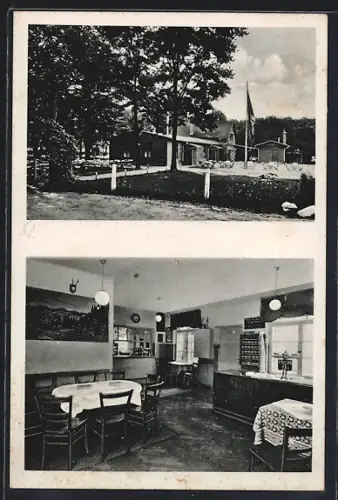 AK Bienitz b. Leipzig, Schützenheim der Mil.-Schiessstände, Gesellschaftsraum