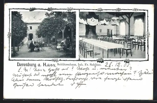 AK Derenburg a. Harz, Gasthaus Schützenhaus, Inh. Fr. Schütze