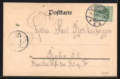 AK Eberswalde, Gasthaus Schützenhaus mit Grünanlage