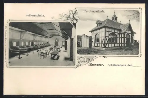 AK Hannover, Gasthof Schützenhaus, Schiessstände, Revolverstände