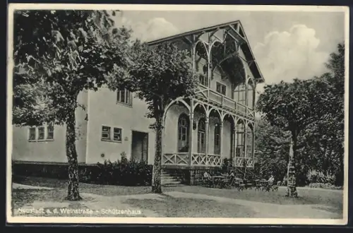AK Neustadt a. d. Weinstrasse, Gasthof Schützenhaus von Fr. E. Schulz