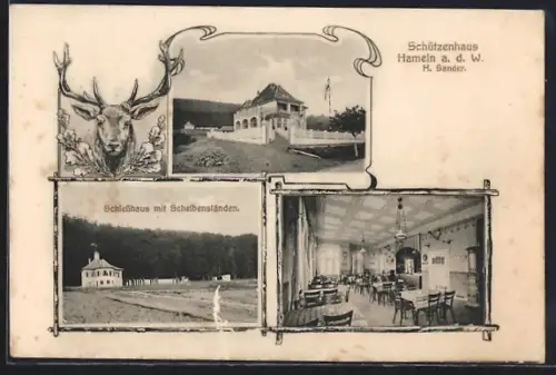 AK Hameln a. d. W., Gasthof Schützenhaus von H. Sander