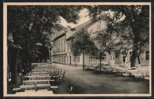AK Rosswein, Gasthaus Schützenhaus v. H. Walther mit Gartenlokal