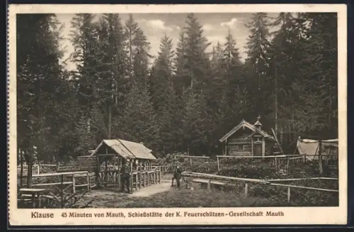 AK Mauth / Bayr. Wald, Schiessstätte der K. Feuerschützen-Gesellschaft in der Klause