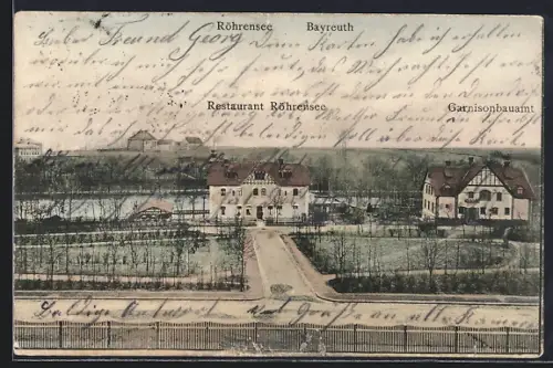 AK Bayreuth, Restaurant Röhrensee, Garnisonbauamt