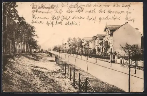 AK Bad Birkenwerder, Partie in der Friedensallee