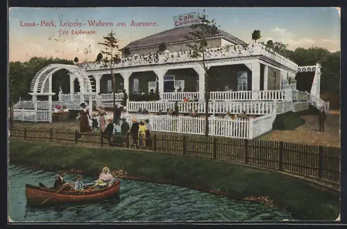 AK Leipzig-Wahren, Luna-Park, Cafe Esplanade