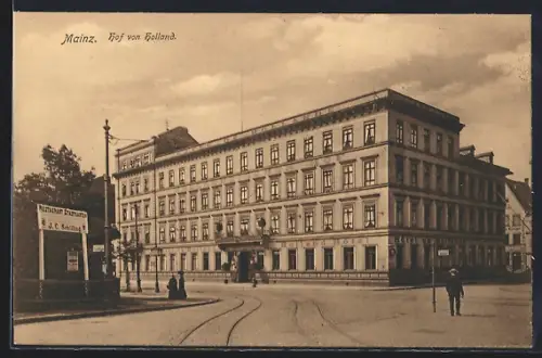 AK Mainz, Hotel Hof von Holland mit Restaurant Stadtgarten