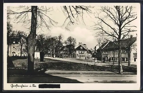 AK Grossenhain i. Sa., Strassenpartie am Lindenplatz