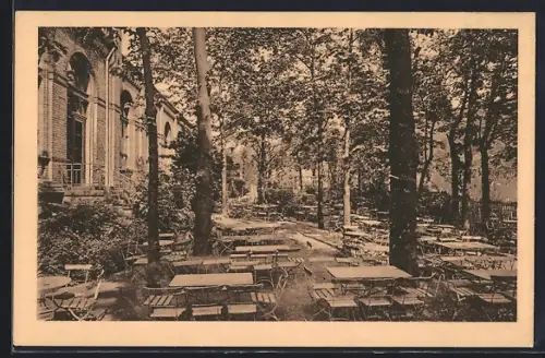 AK Sonnborn, Schwaferts Saalbau, Gartenansicht