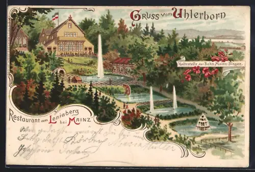 Lithographie Mainz, Restaurant Uhlerborn am Leniaberg