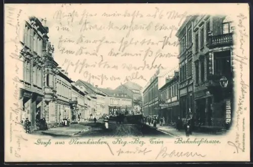 AK Neunkirchen /Trier, Partie in der Bahnhofstrasse