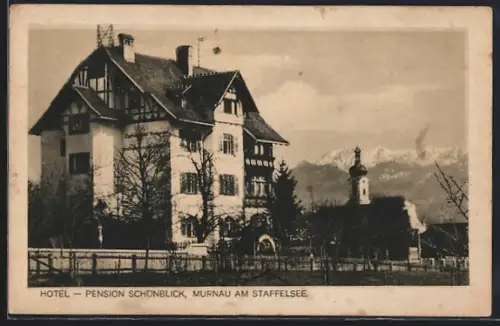 AK Murnau am Staffelsee, Hotel-Pension Schönblick