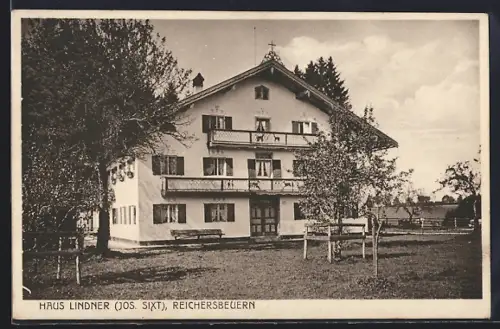 AK Reichersbeuern, Hotel Haus Lindner (Jos. Sixt) im Sommer