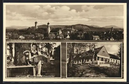 AK Isny i. A., Ochsenkeller v. Otto Wirth, Ortsansicht