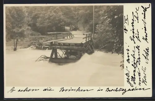 Foto-AK Berchtesgaden, Hochwasser im Jahr 1899