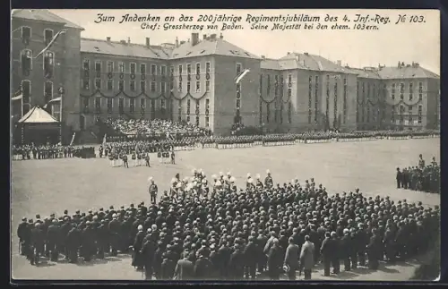 AK Bautzen, Kaserne, 4. Inf.-Reg. No. 103, 200jähriges Regimentsjubiläum
