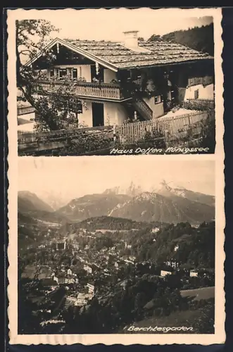 AK Berchtesgaden, Haus Doffen Königssee, Ortsansicht aus der Vogelschau