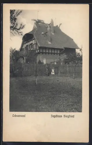 AK Ochsensaal, Jagdhaus Siegfried mit Garten