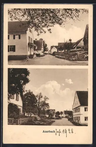 AK Auerbach / Horgau, Strassenpartien im Ort