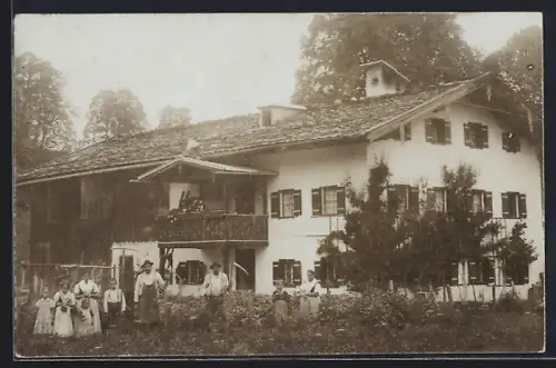 Foto-AK Berchtesgaden, Hotel-Pension Lukaslehen