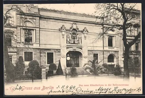 AK Berlin-Tiergarten, Neues Künstlerhaus in der Bellevuestrasse