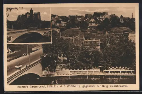 AK Halle-Cröllwitz / Saale, Gasthof Kramers Garten-Lokal, Bes. Paul Dietlein