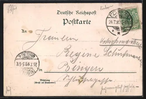 Lithographie Meiderich, Hotel und Restaurant Rheinischer Hof
