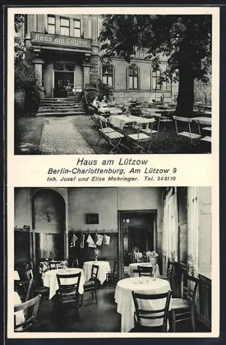 AK Berlin-Charlottenburg, Restaurant Haus am Lützow, Am Lützow 9, jetzt Alt-Lietzow