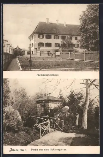 AK Illereichen, Schlossgarten und Fremdenwohnhaus