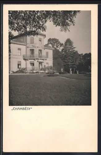 AK Chambésy, Grünanlage vor einem Anwesen