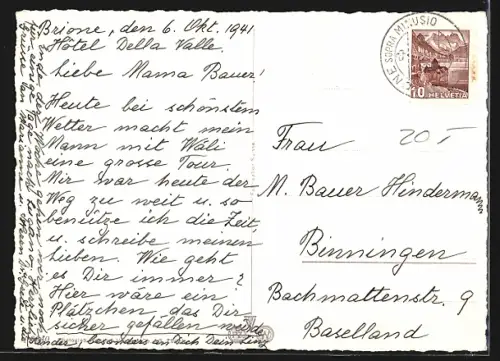 AK Brione s. Minusio, Häuser im Ort