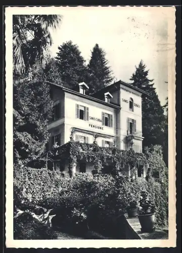 AK Castagnola Lugano /Tessin, Pension Villa Sans Souci